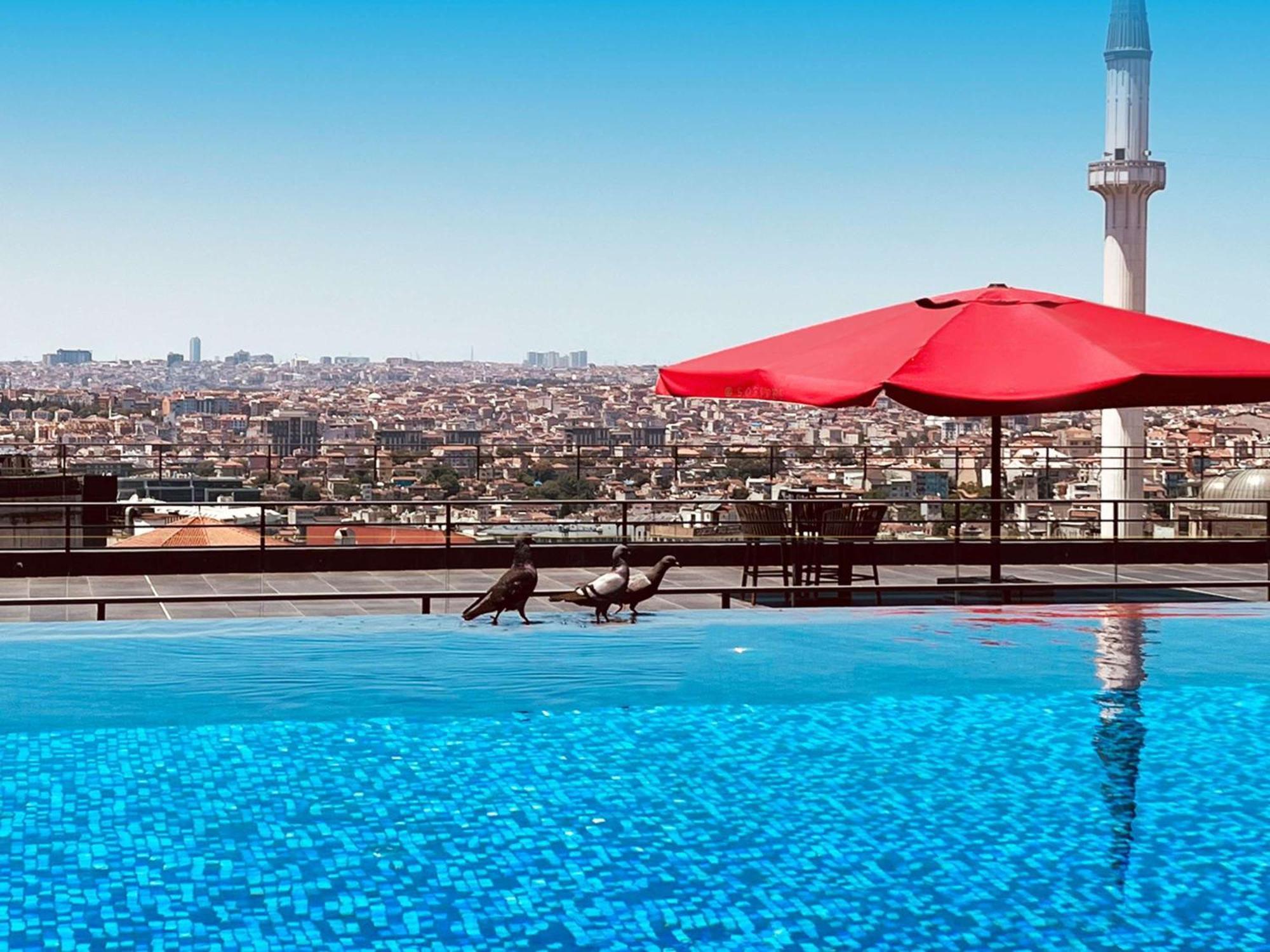 소피델 이스탄불 탁심 호텔 외부 사진 View from the rooftop pool