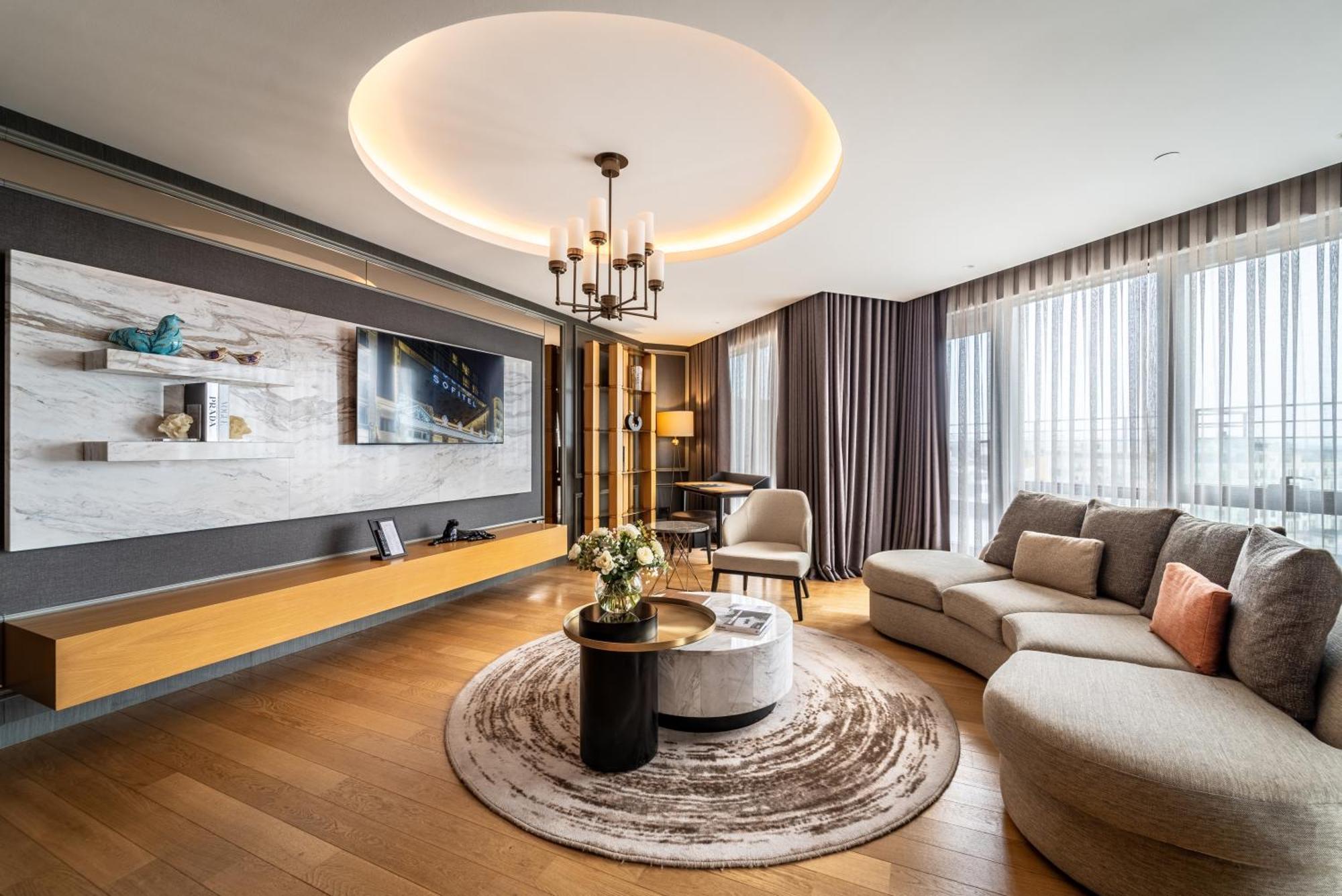 소피델 이스탄불 탁심 호텔 외부 사진 A living room in a luxury apartment
